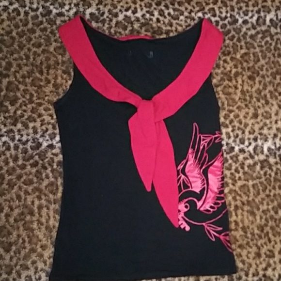 Hot Topic Tops - Hot Topic Red and Black Sailor Top